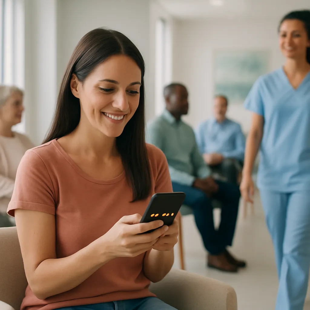 Doctor reviewing a fake Google review flagged on a laptop dashboard