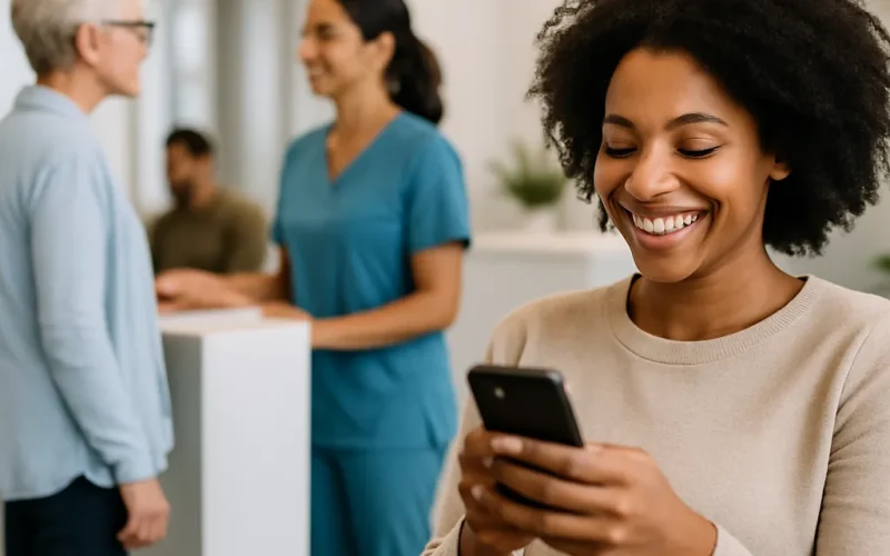 Doctor at laptop drafting HIPAA review responses to patient feedback online