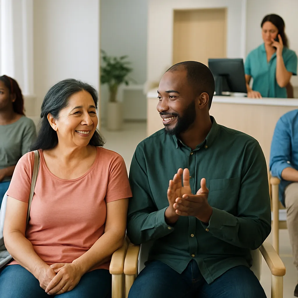Bilingual receptionist helping Spanish-speaking patients book appointments through Voice AI