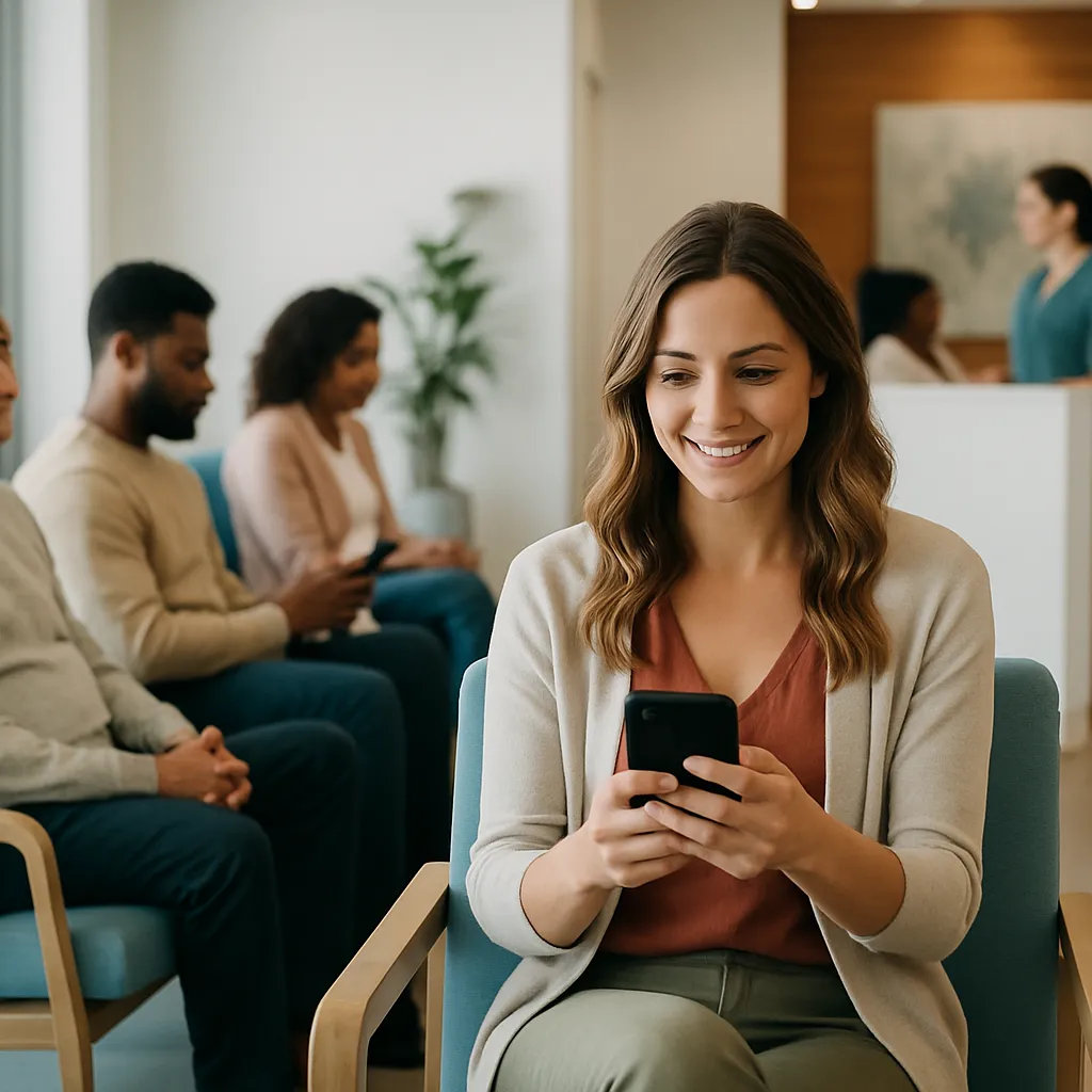 Doctor reading one-star reviews on a tablet while planning a thoughtful response.