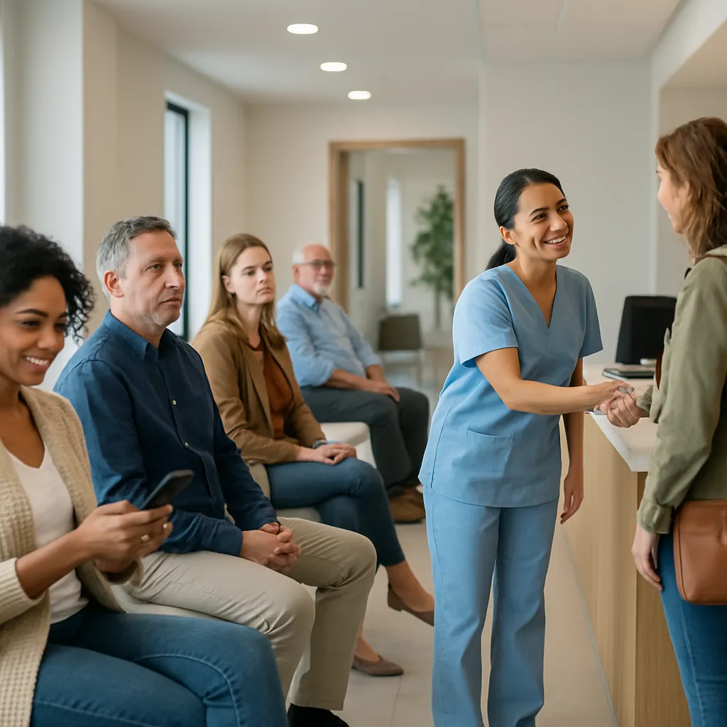 Front desk coordinator reviewing a schedule to understand why patients ghost your practice after booking.